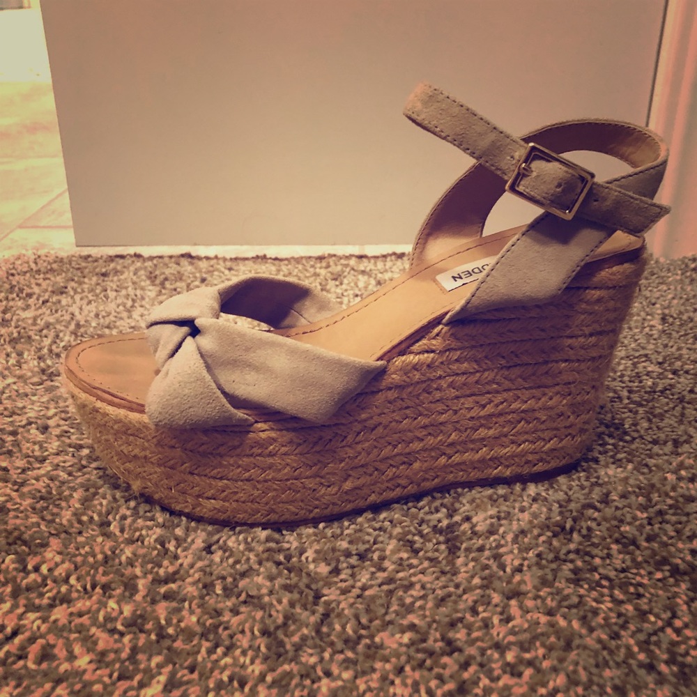 Steve Madden platform espadrilles wedges size 6
